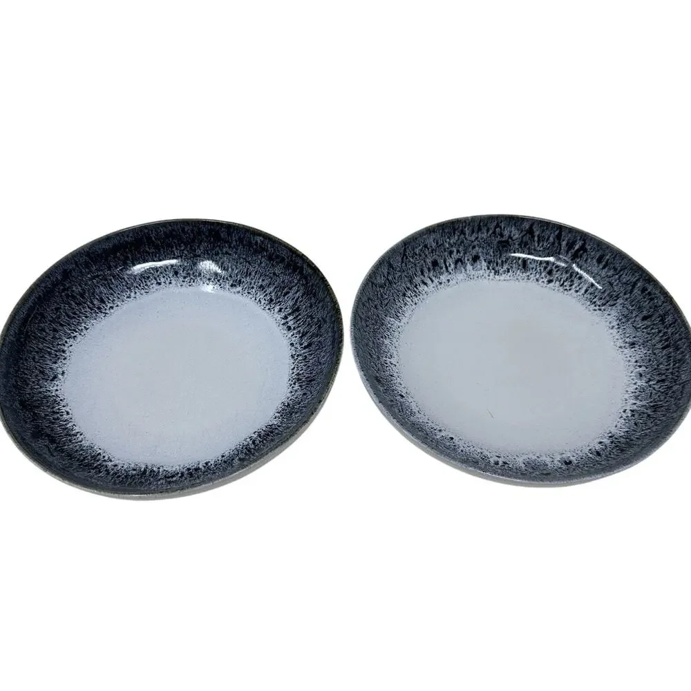 West Elm Reactive Glaze 2 pc. Pasta Bowl Set Blue, Black, White Brown